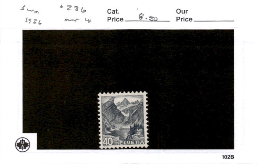 Switzerland, Postage Stamp, #236 Mint LH, 1936 (AB)