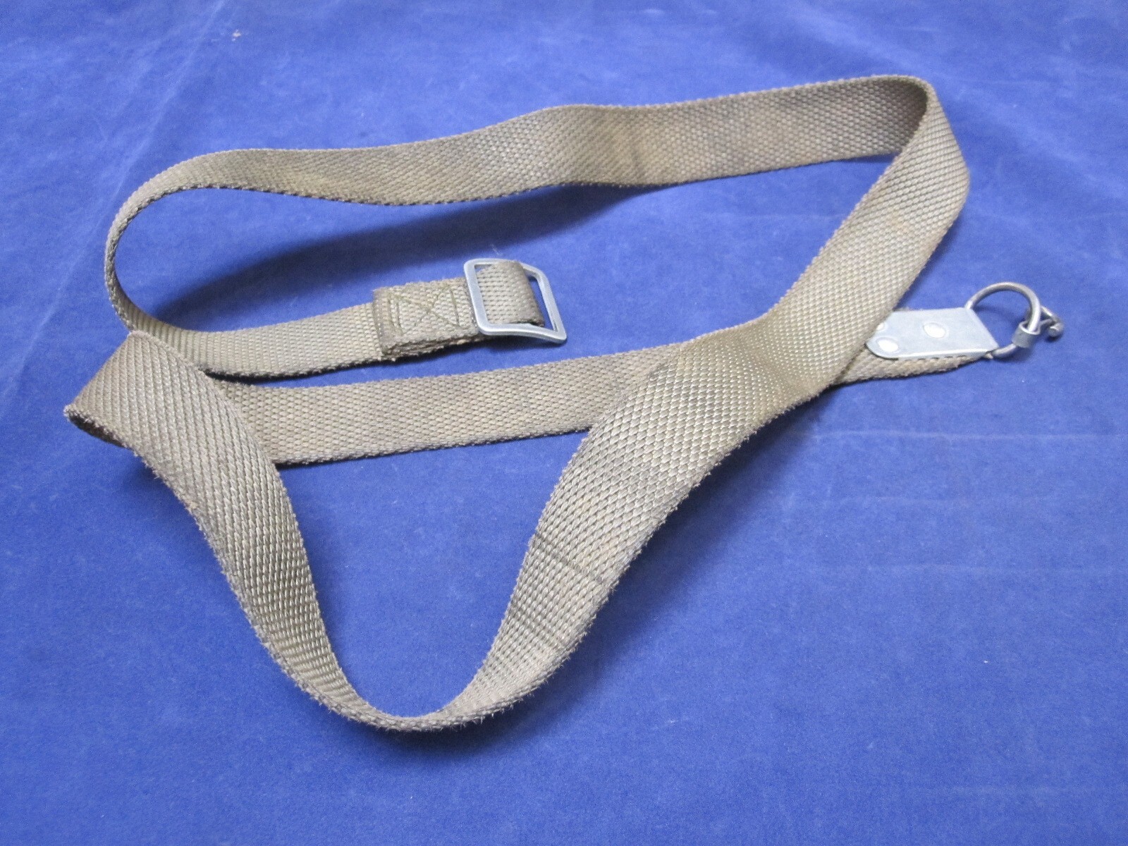 Polish Military Rifle Sling OD Green Nylon Web Used No Keeper