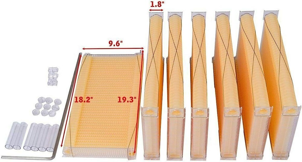 7Pcs Automatic Bee Frames w/ Auto Beehives Honey House Beekeeping Boxes Bee Hive