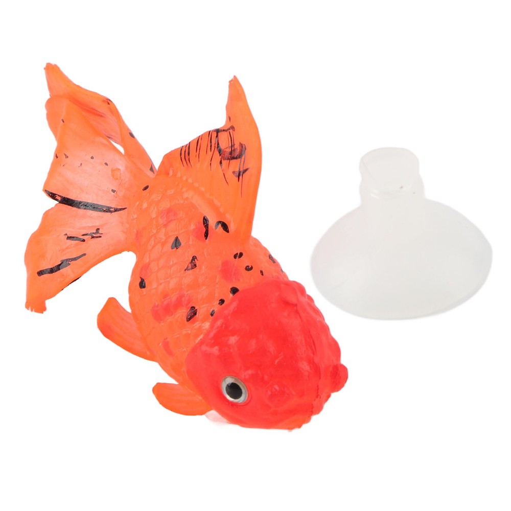 Artificial Fish Glowing Effect Silicone Simulation Gold Fish For Fish Bowl