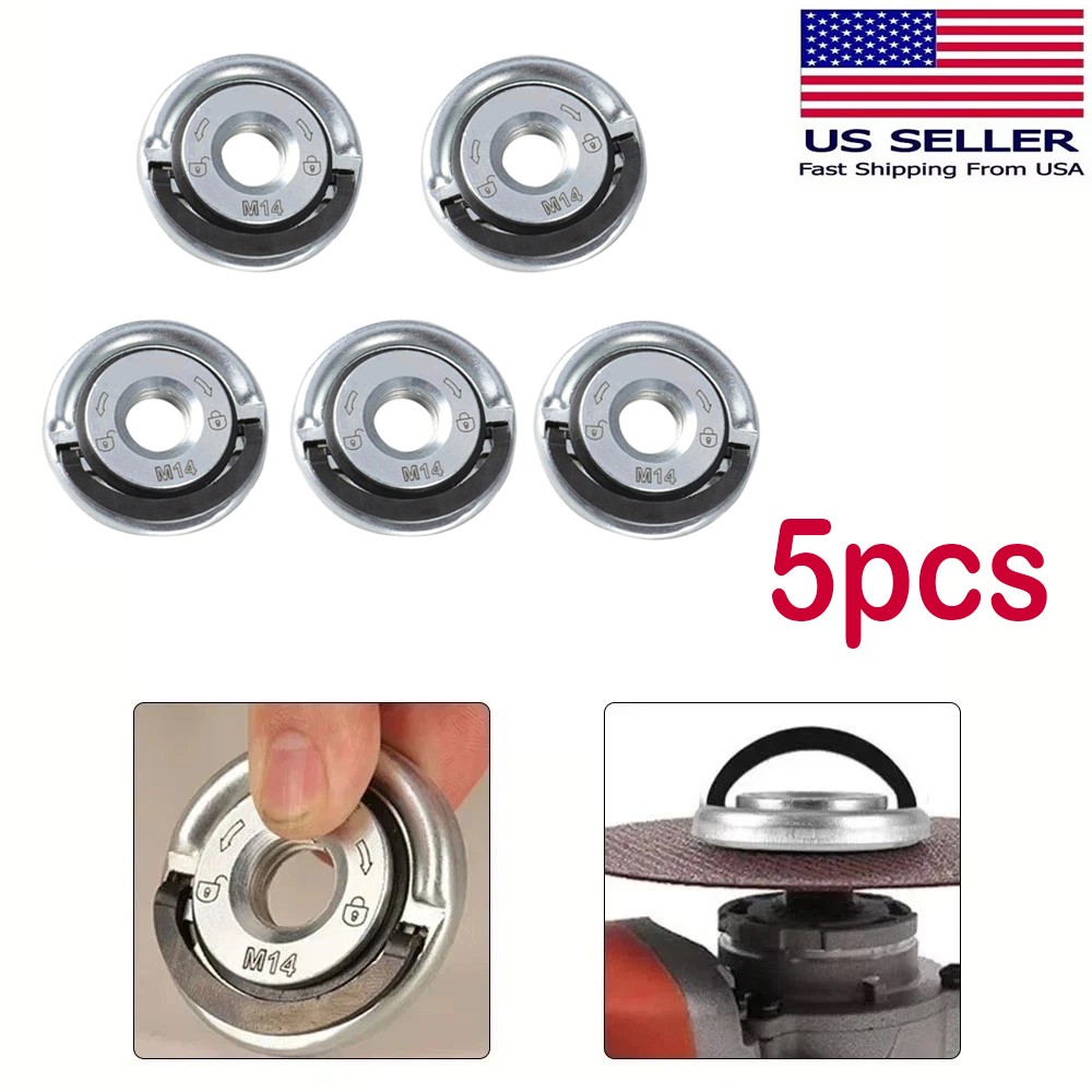 5PCS M14 Angle Grinder Quick Release Self-Locking Grinder Pressing Plate - NEW