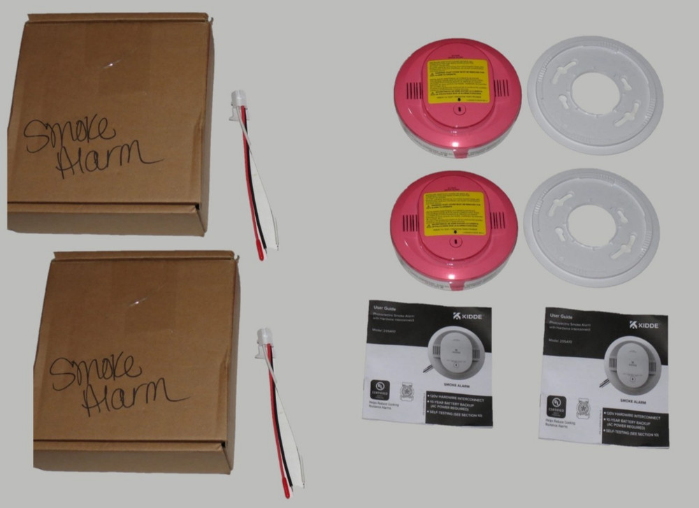 sd2 TWO (2) Kidde 20SA10 Hardwired Interconnected Smoke Detector Photoelectric
