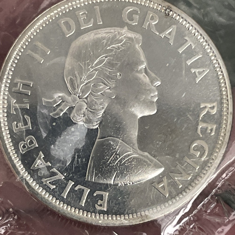 ERROR 1964 Missing Dot Canada Silver $1 Unc-Coin-ORIG Sealed