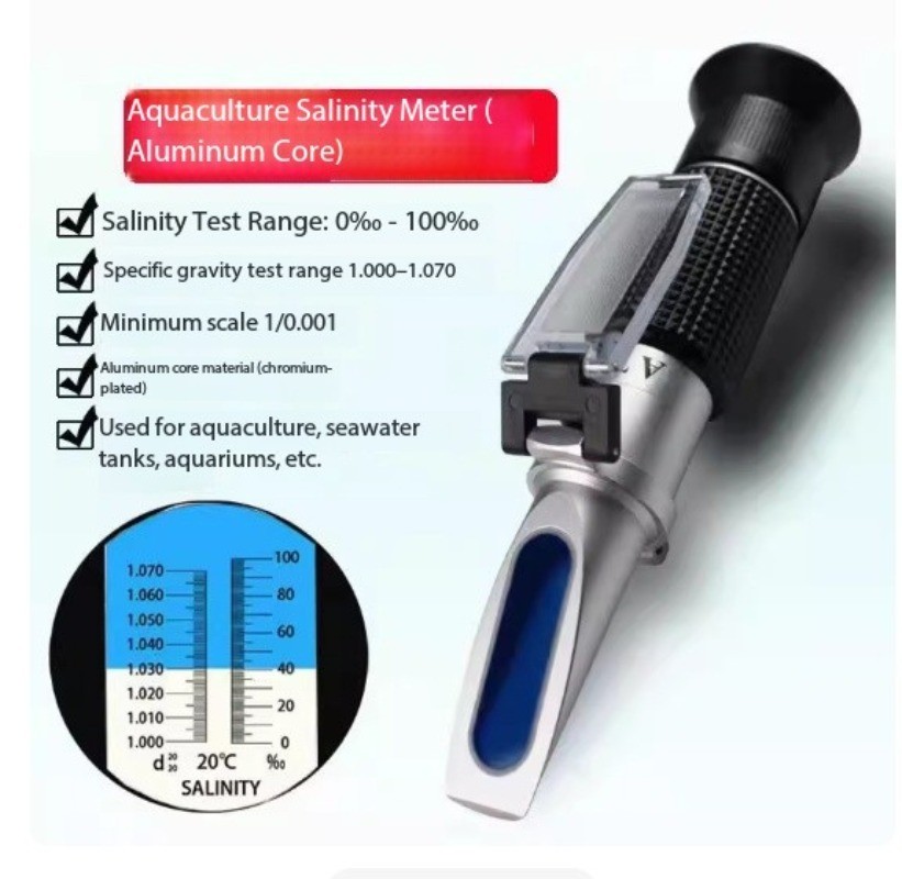 High-Precision Salinity Meter Refractometer Aquaculture Salinity MeterHydrometer