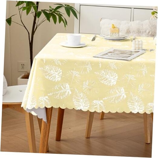 Rectangle Table Cloth Waterproof Heavy Duty 70" x 52" (Rectangular) Yellow