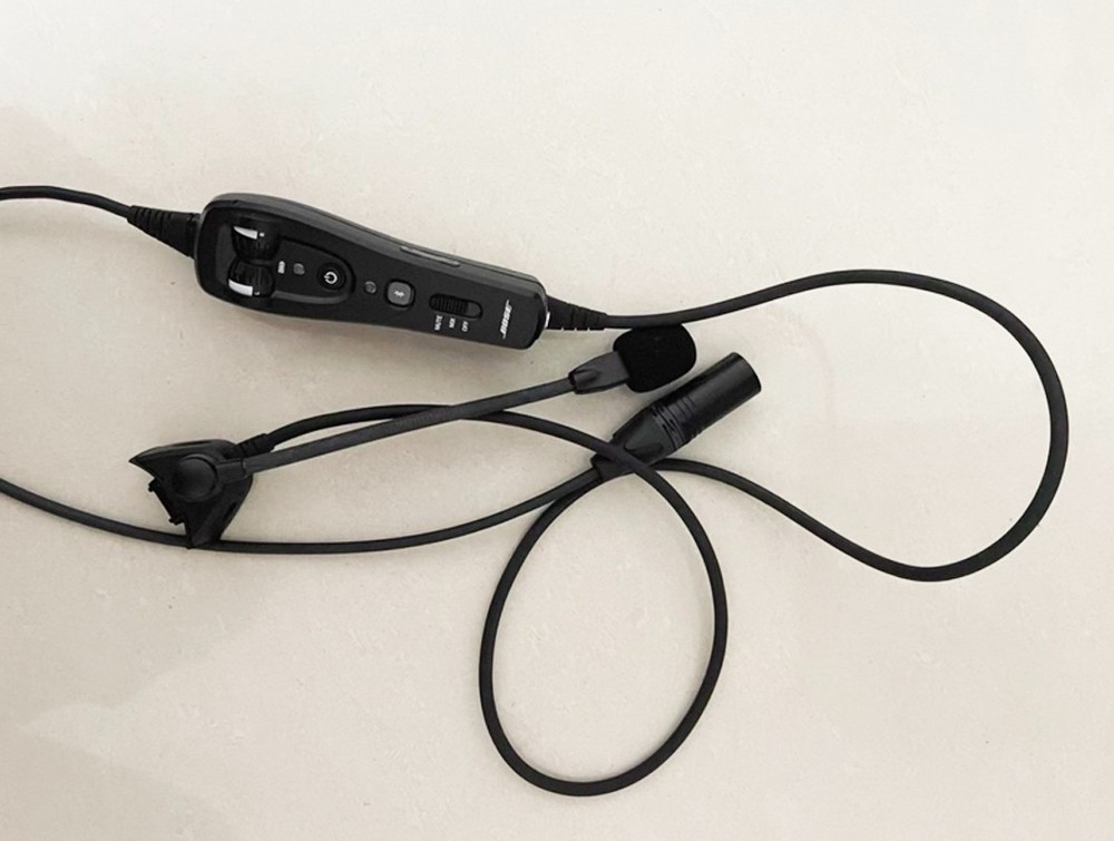 Bose A20 Bluetooth Control Module Triple Cable Boom Mic 5 Pin XLR Plug Cord