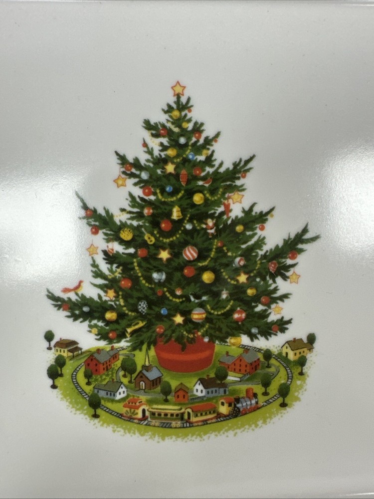 8- Pfaltzgraff Christmas Heritage Rectagular Plastic Tray Melamine