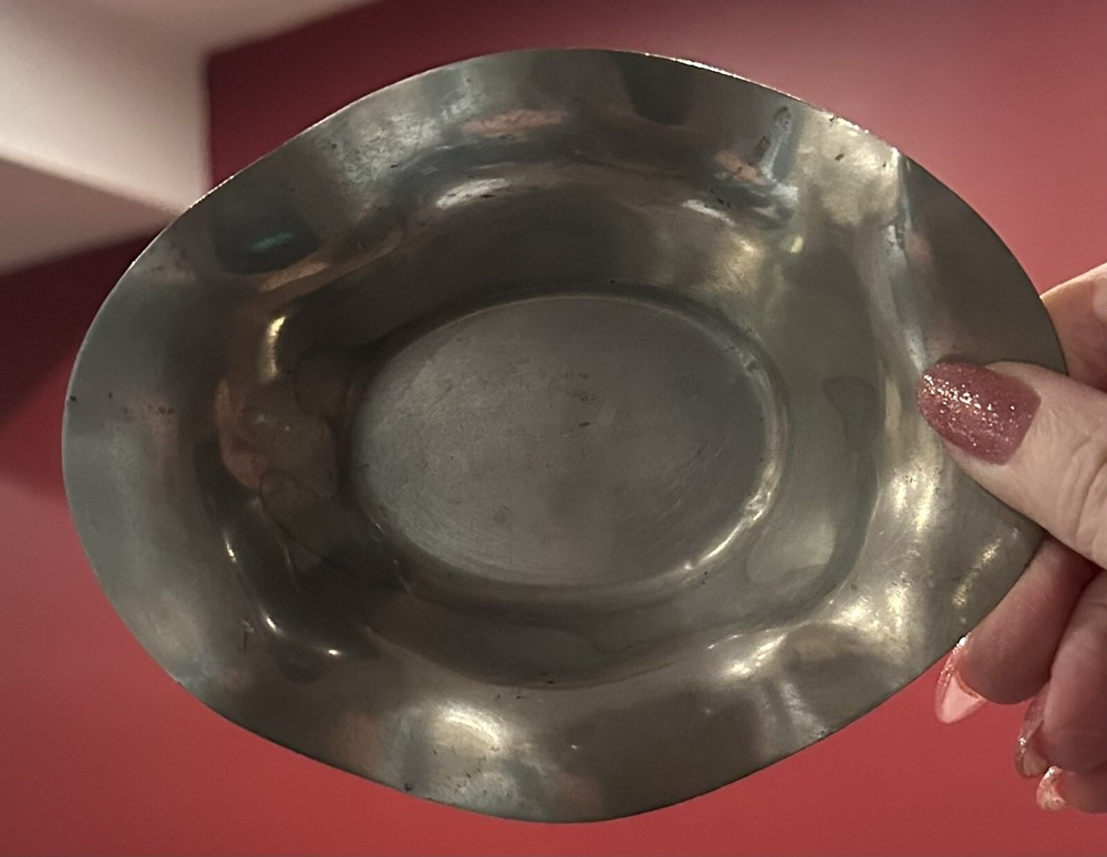 Vintage Silver Plated Metal Candy Dish 6.5” x 5 X 1.5