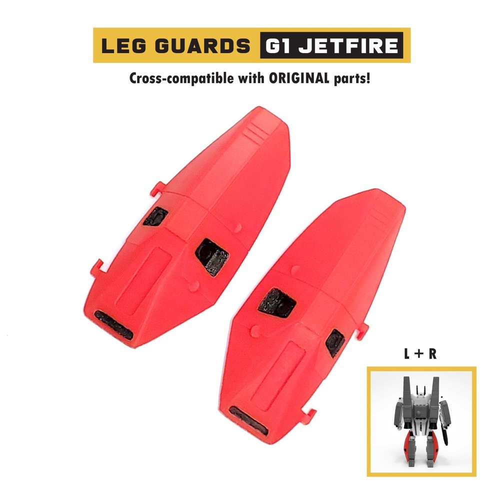 Replacement Leg Guard Armor Parts for G1 Jetfire | 3D Printed