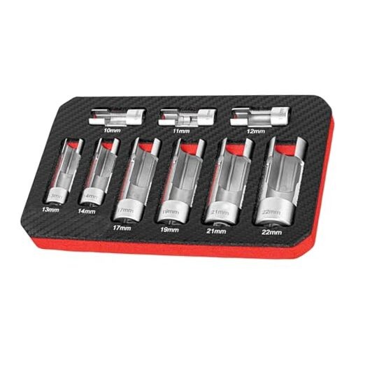 9Pcs Automotive O2 Oxygens Sensors Socket Offset Wrench Remover Tool and