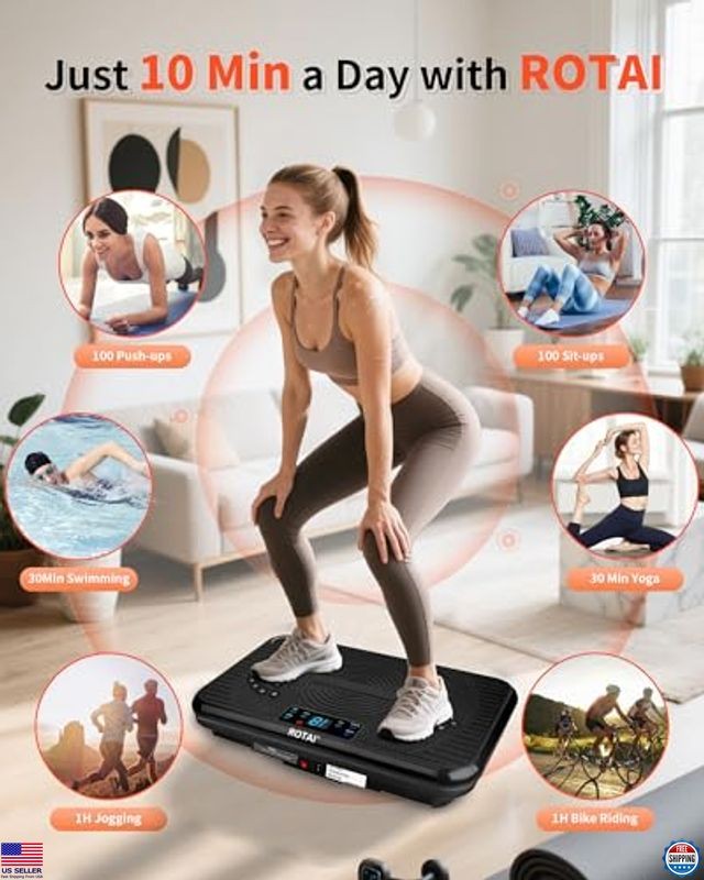 Shake Plate Vibration Exercise Machine for Lymphatic Drainage Massager & Weight