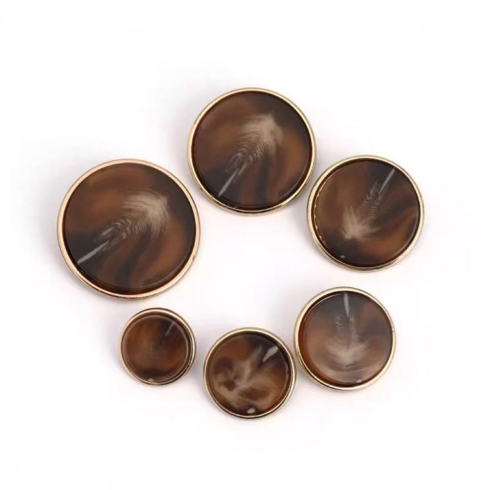 5 PCS Fashion Metal Pattern Round Button Arrow Pattern Button for Clothes Sew...