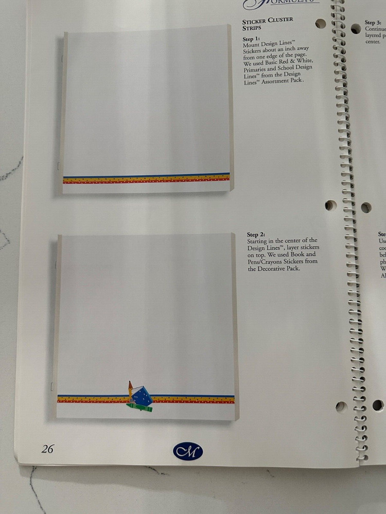Creative Memories Collection/Fast Formulas/15 Page Layout Methods/1998 Spiral Bk