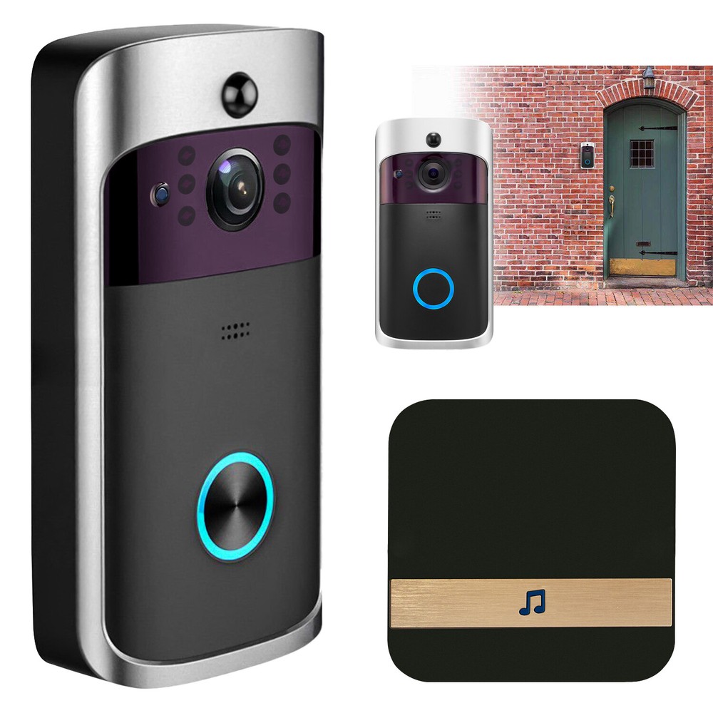 Smart Video Doorbell WiFi Security Camera 720P Support Two-Way Talk 166° VIEWING