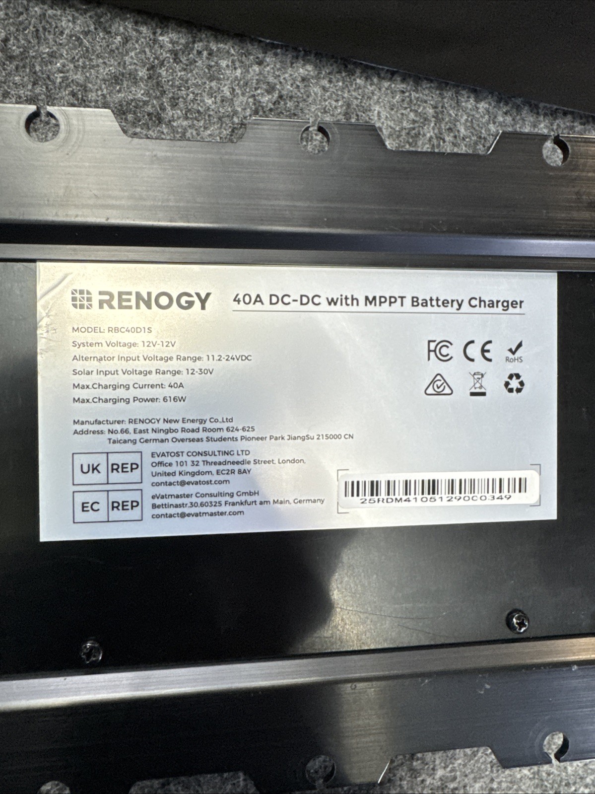 Renogy DC to DC Charger W/MPPT 12V 40A Battery Chargers For LiFePO4