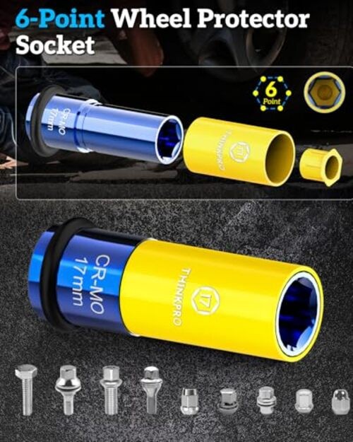 1/2" Drive Impact Lug Nut Socket Set|3 Pieces Non Marring Lug Nut 3PC