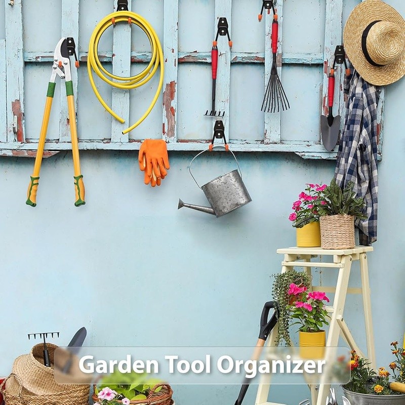 Garage Wall Hooks Heavy Duty Storage Organizer PVC Coating Easy Install