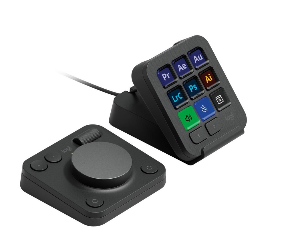 Logitech - MX Creative Console Programmable Keypad, Advanced Dialpad and Keypad