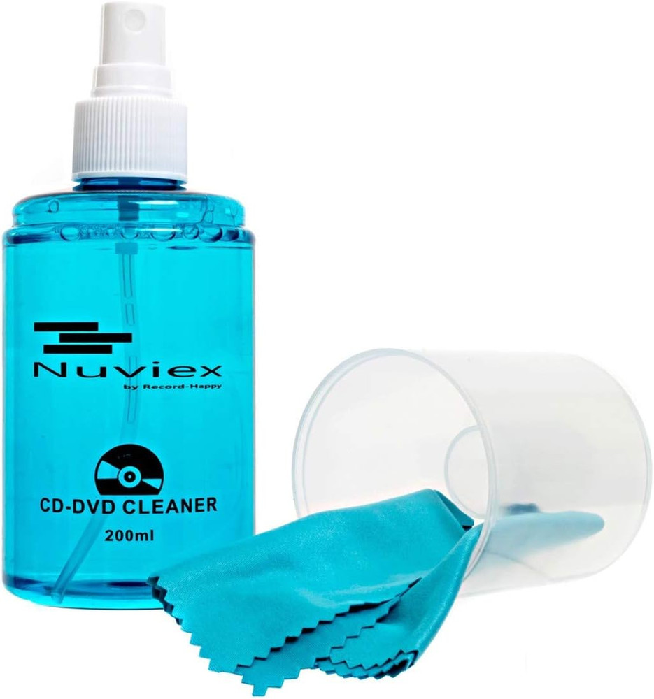Premium CD Cleaner Solution Spray - Compact Disc CD-DVD Cleaning Fluid with Micr