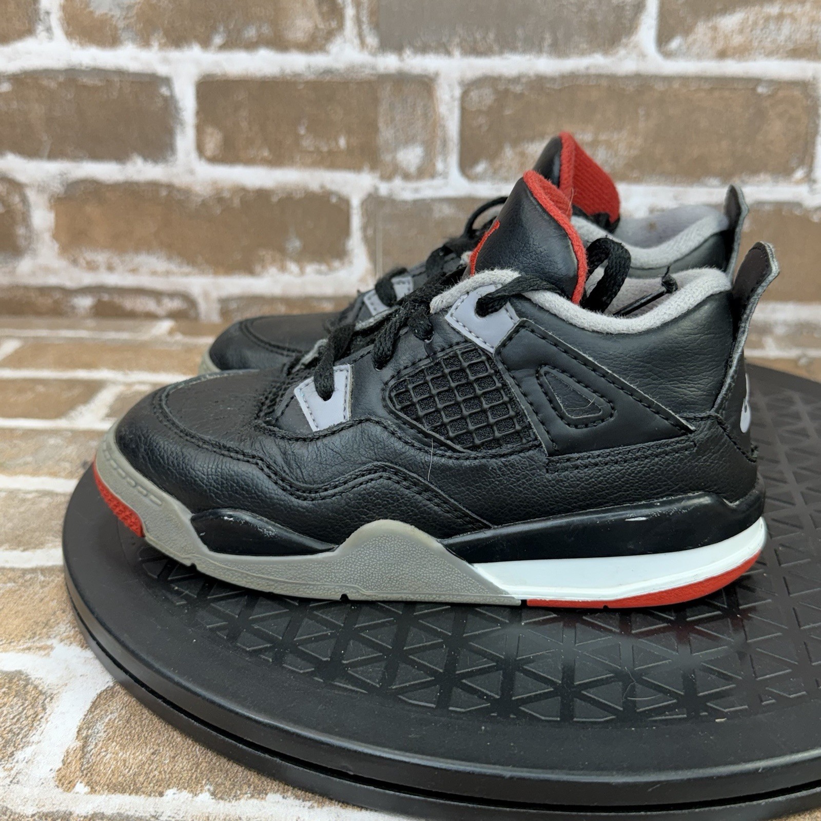 Nike Air Jordan 4 Retro Bred Reimagined Sneakers BQ7669-006 Kids Toddler Size 10