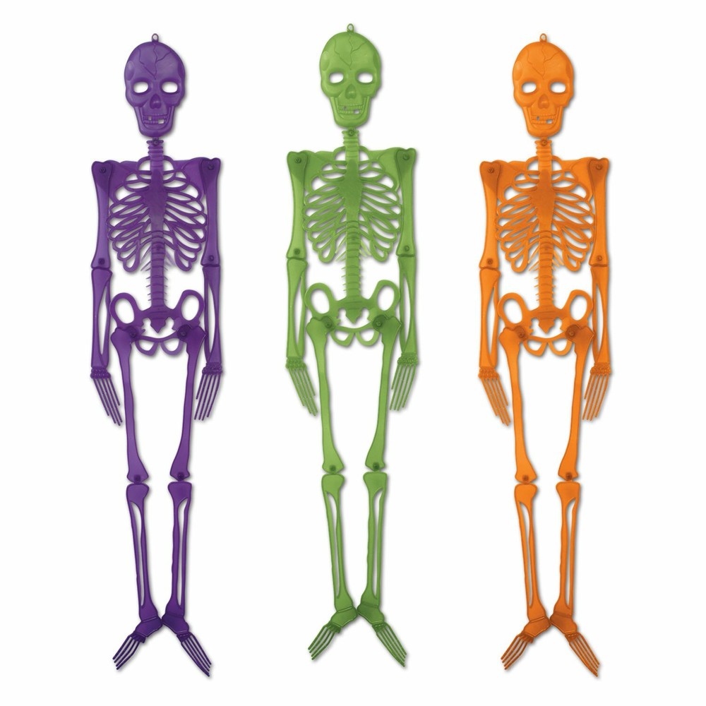 Beistle 00831 Plastic Skeleton, 4 Feet Tall, Pack Contains 1 Skeleton