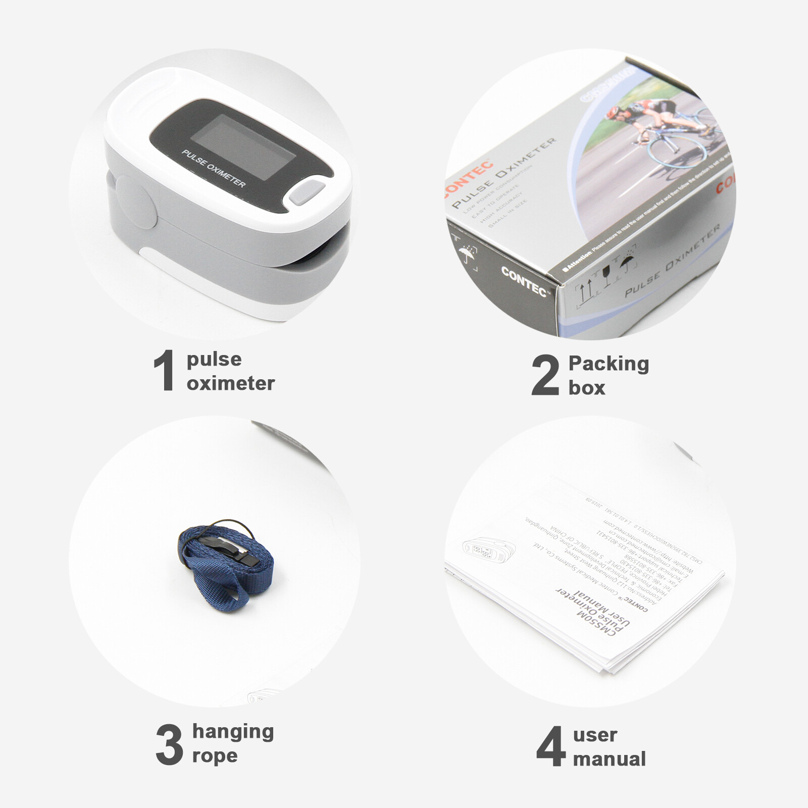 OLED Finger Pulse Oximeter Blood Oxygen Monitor SpO2 Heart Rate Tester Free Bag