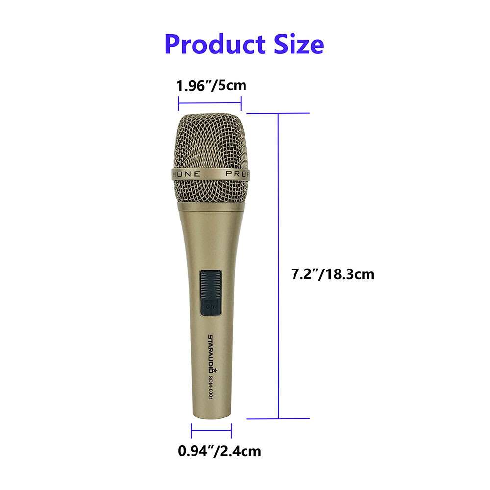 Professional Dynamic Microphone Wired Unidirectional Handheld Metal Mic For KTV