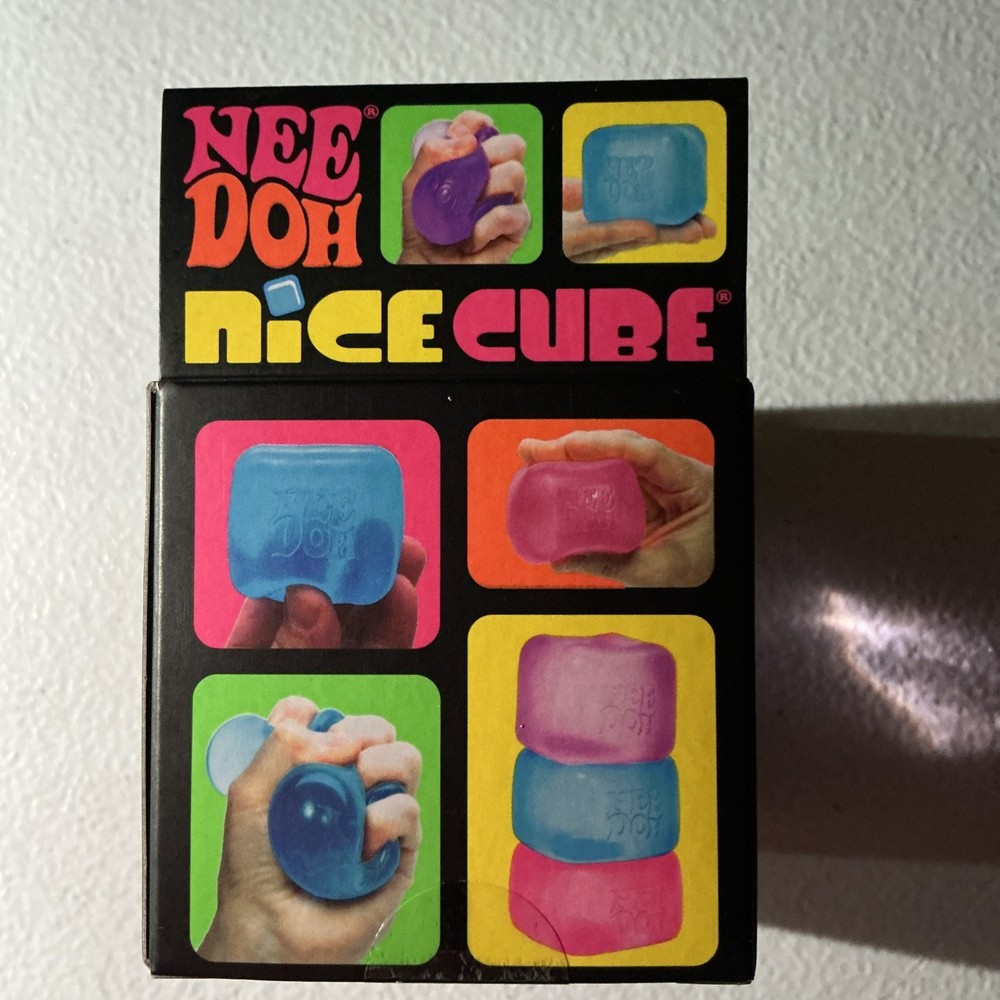 Nee Doh-Nice Cube-Super Solid Squish-Purple-Sealed