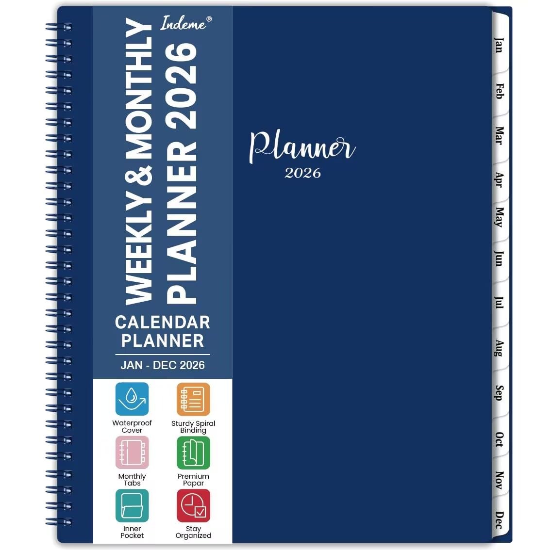 2026 Planner - Jan 2026 - Dec 2026, 2026 Planner Weekly and Monthly, 2026 Cal...