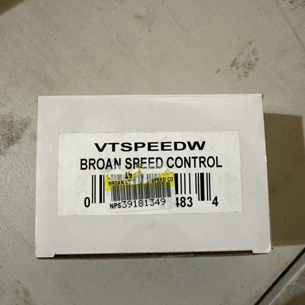 Broan VTSPEEDW Speed Selector Control for AI Series