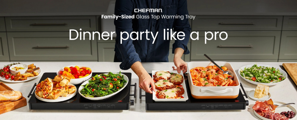 Chefman Electric Warming Tray with Adjustable Temperature Control