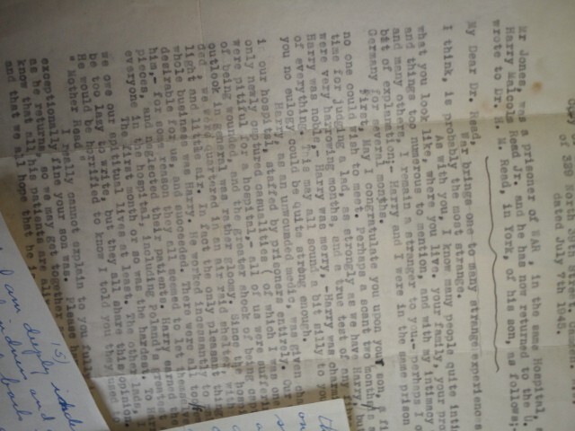 P.O.W. LETTERS, GOOD DETAIL