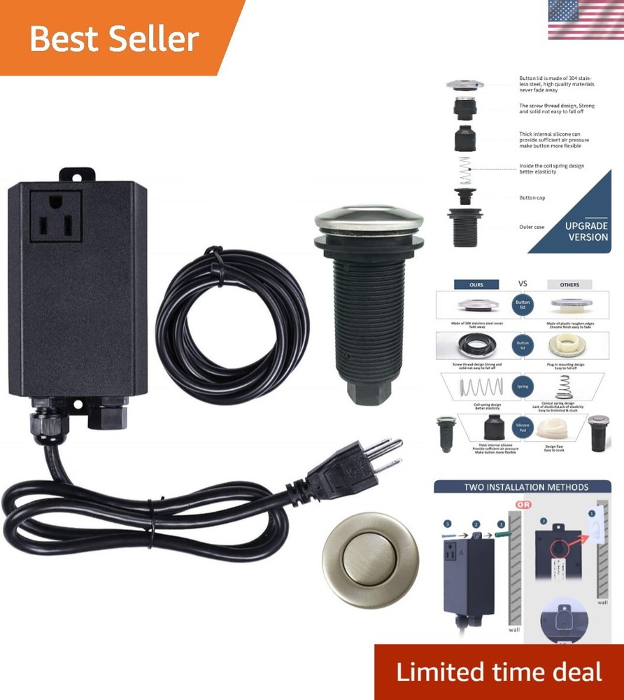 User-Friendly Stainless Steel Air Switch Kit with Flexible Installation Options