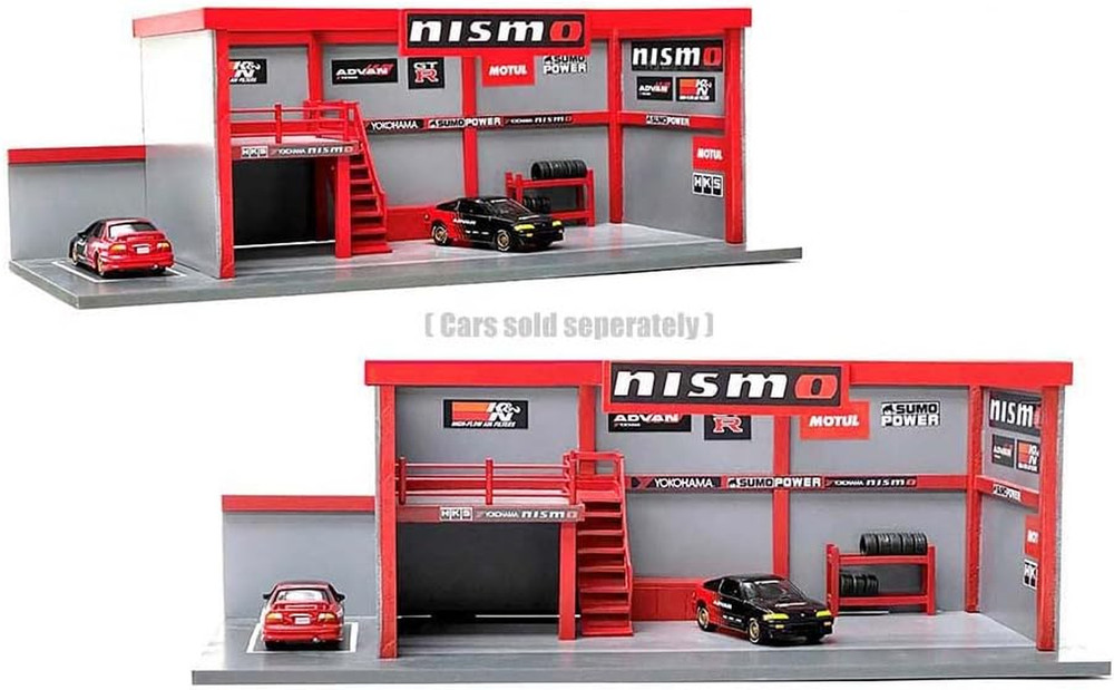 Garage Diorama with Decals for 1/64 Scale Models by 76530