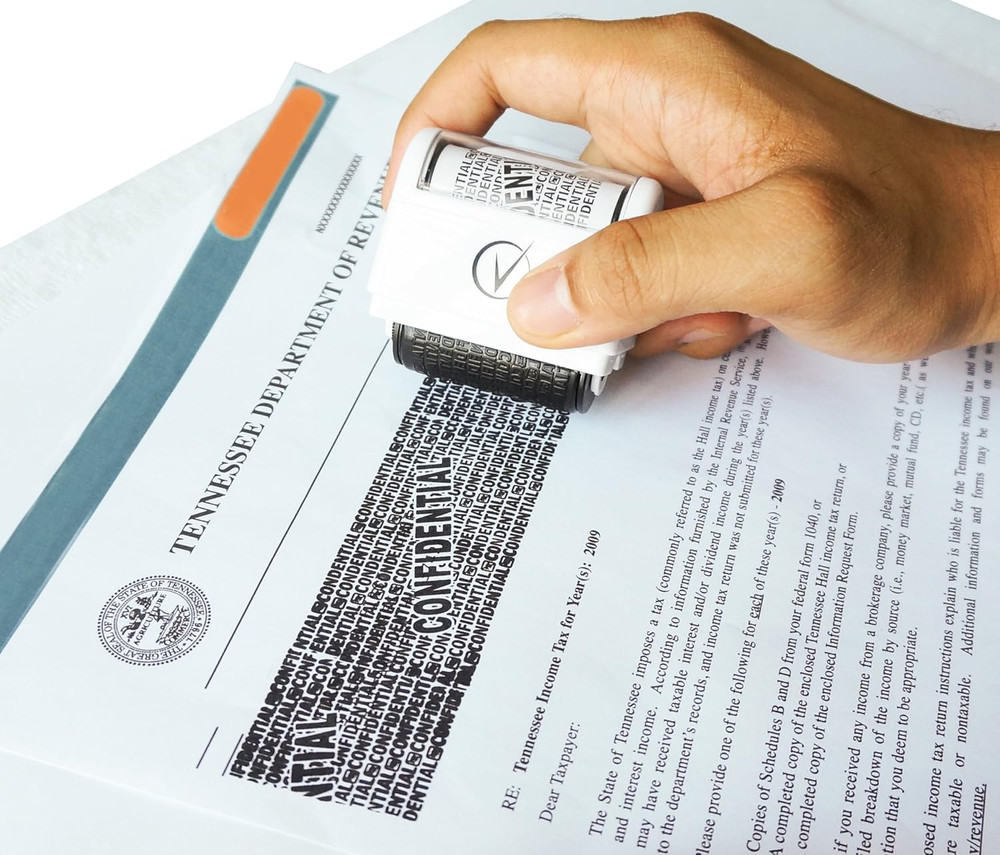 Vantamo Identity Theft Protection Roller Stamp for Hiding Sensitive Information,