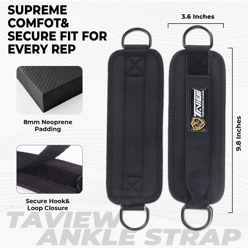 Ankle Straps Cable Machine Attachment for Gym - Cable Kickback Ankle Straps -...