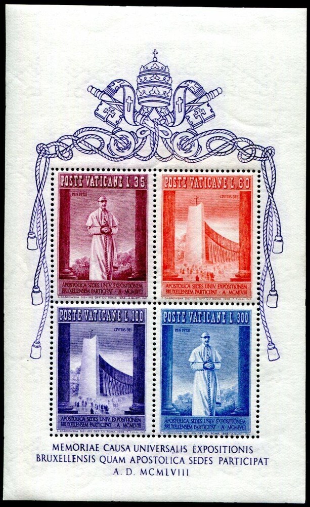 VATICAN 1958 BLOCK2 ** MNH FLAWLESS (I1143