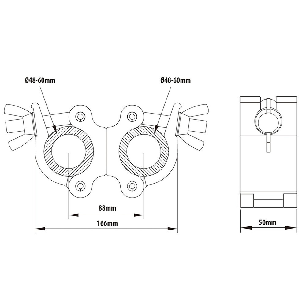 Kupo Mighty Half Swivel Coupler, Silver