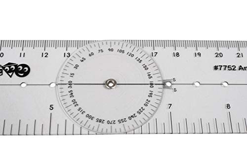 -7752 Angle Measurement Ruler - Clear, Flexible and Adjustable Geometry