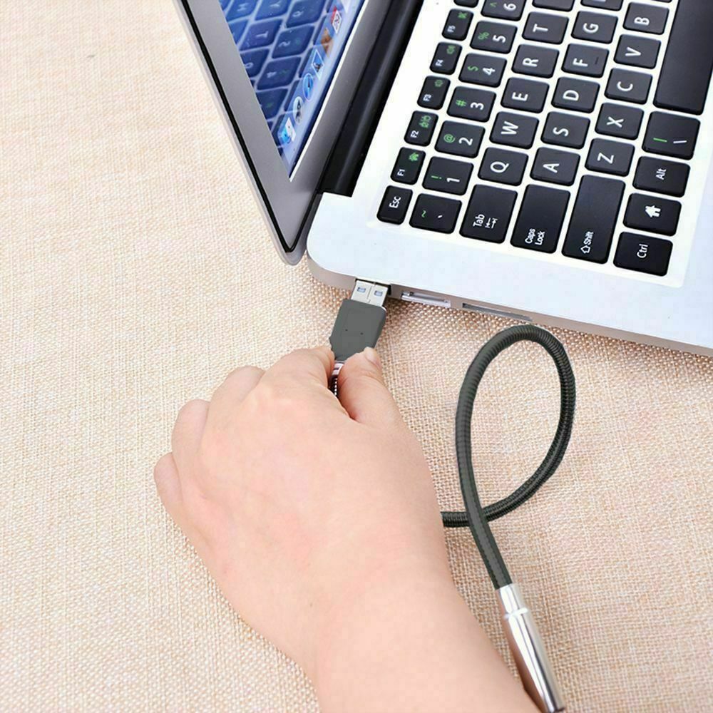 Portable Night Notebook USB Computer Laptop LED Light Flashlight Lamp Torch BK