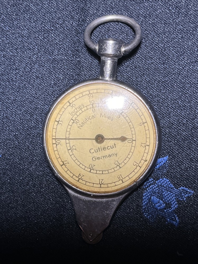 Cutiecut Germany Compass & Nautical Miles Measuring Device & Leather Case