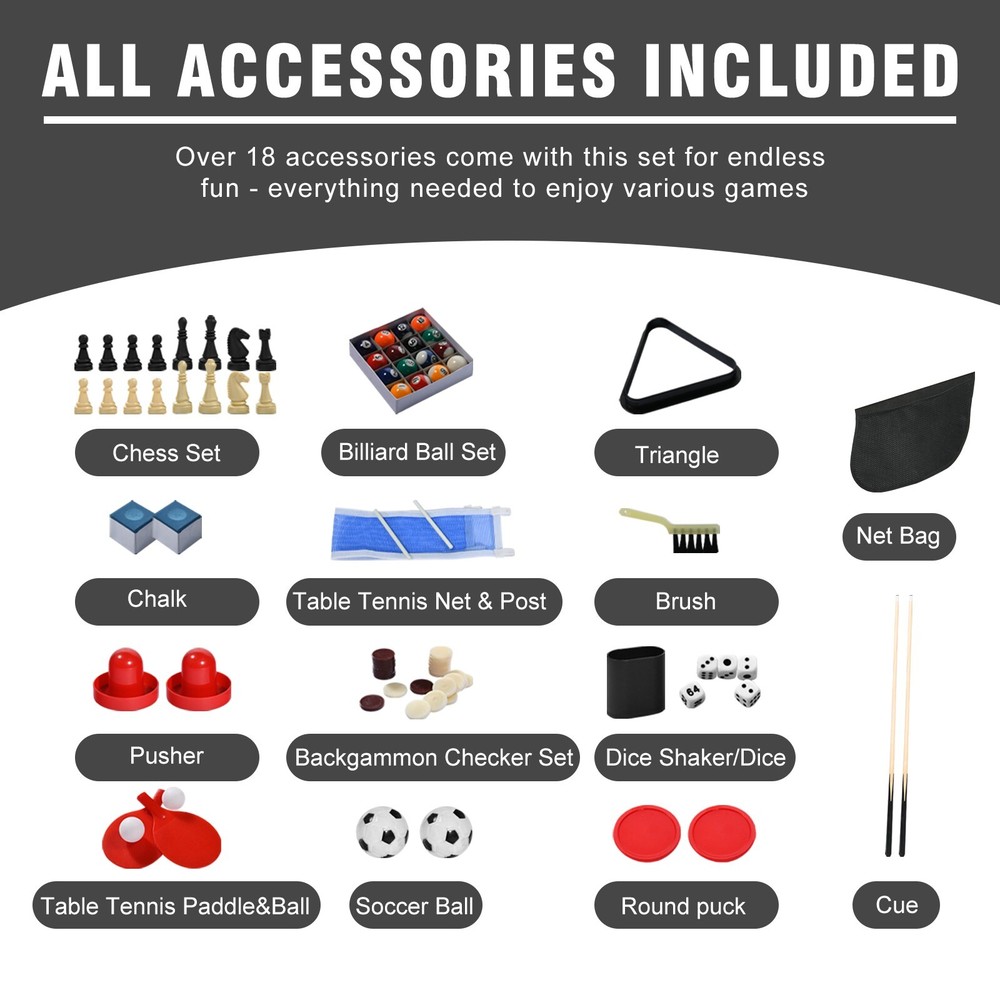 7 in1 Multi-Function Game Table Table Tennis Indoor Game Entertainment Equipment