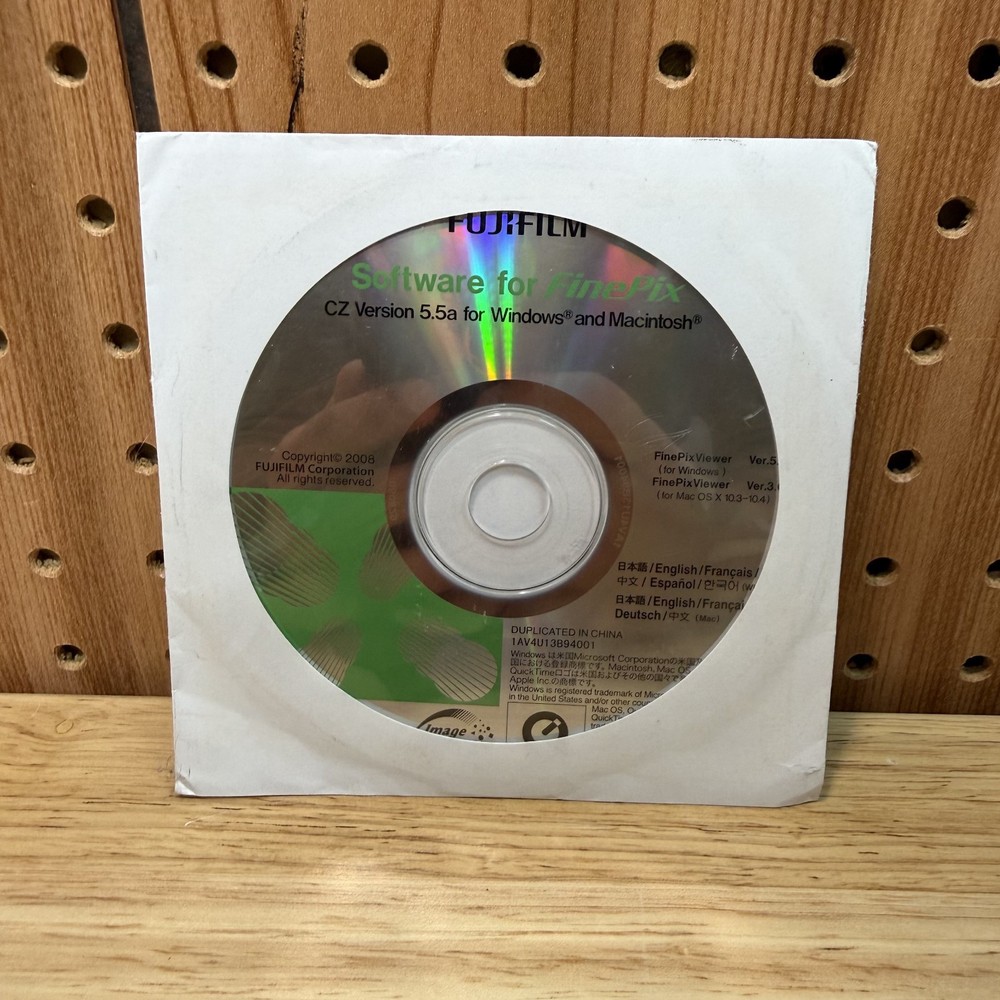 FujiFilm Software for FinePix CZ Version 5.5a for Windows & Macintosh DISC ONLY