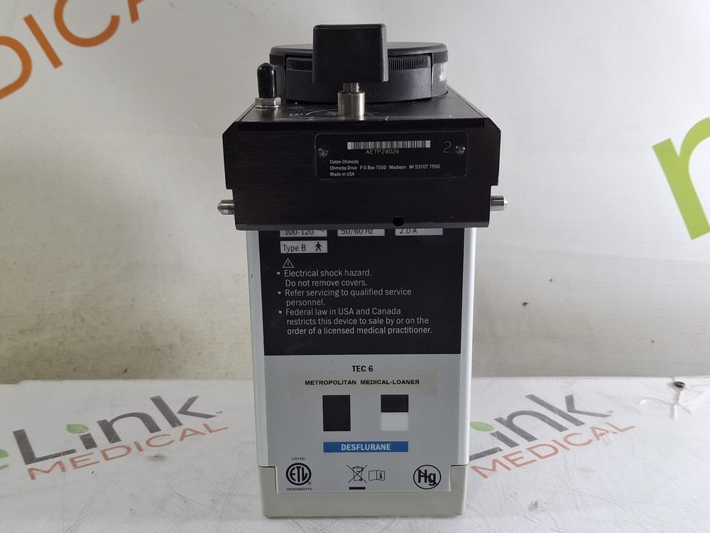 Datex-Ohmeda Tec 6 Plus Desflurane Vaporizer