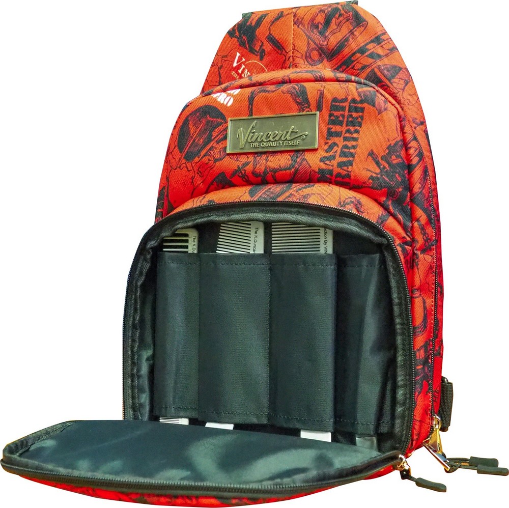 Vincent Clipper Trimmer One Shoulder Bag - Barber Tool Bag Red
