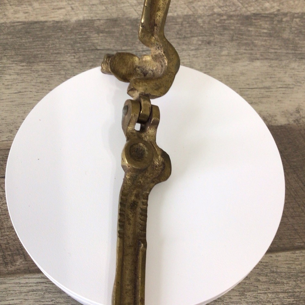 Vintage Brass Squirrel Sitting on a Branch Nutcracker 6"
