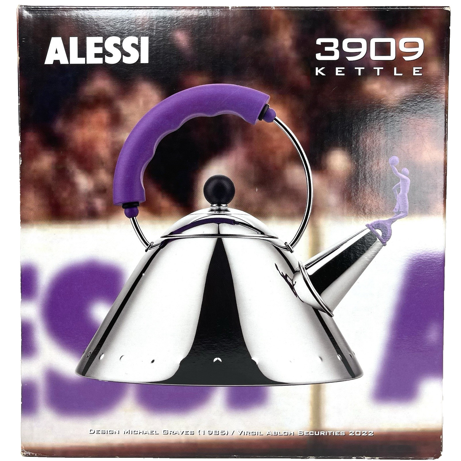 Alessi 3909 Kettle Virgil Abloh Limited Edition Purple Handle Michael Graves NIB