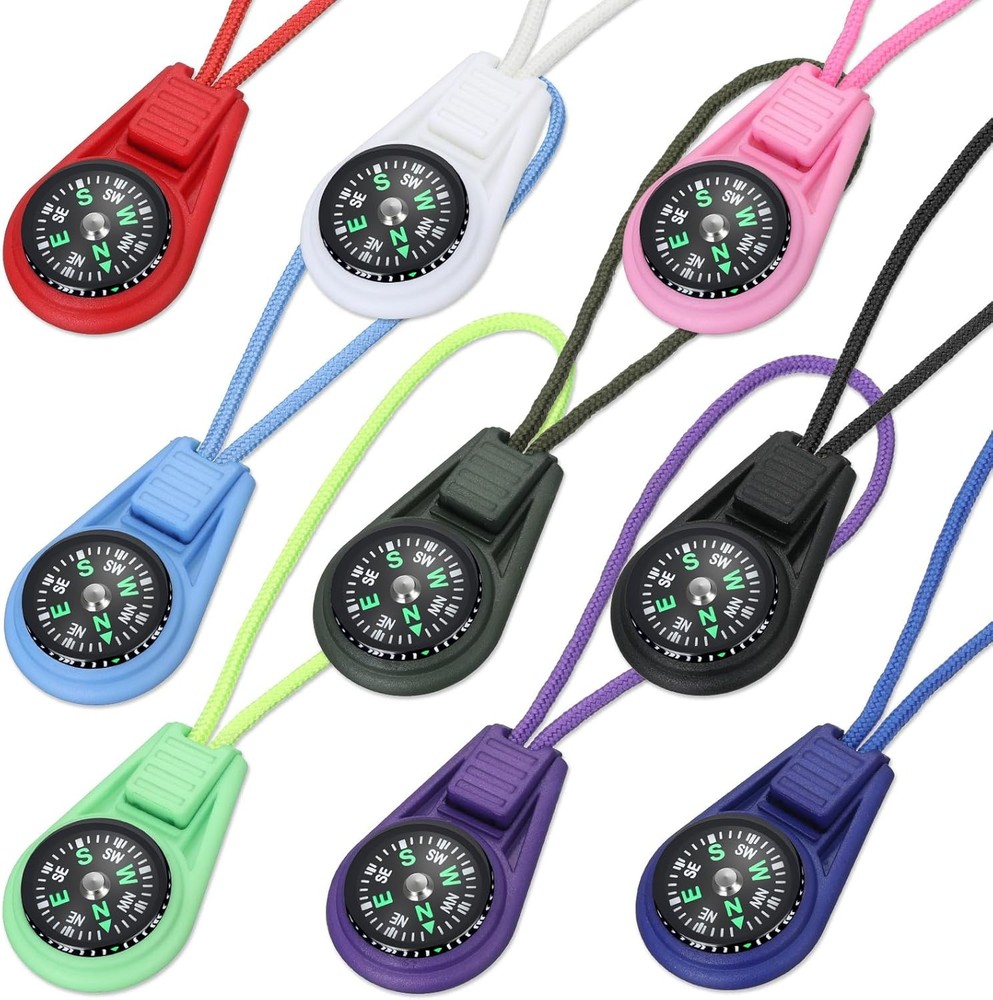 6pc Random Multi-Color Mini Survival Compass Outdoor Camping Hiking