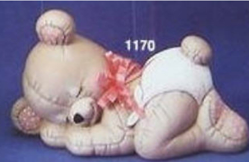 Ready to Paint Ceramic Bisque Softie Sleeping Bear