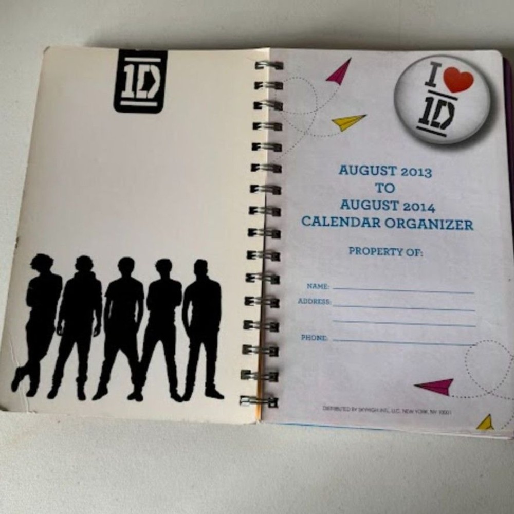 One Direction Spiral Bound Agenda Planner Journal 2013-2014